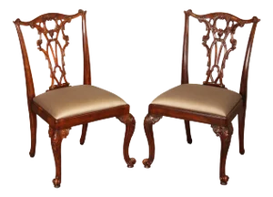 Theodore Alexander Pair of 'Rococo Splendour' Side Dining Chairs