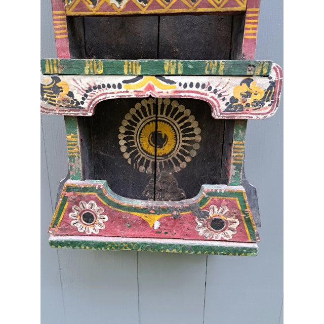 1960s Folk Art Carved and Painted Deer Head With Shelf For Sale - Image 9 of 9