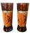Amber Vintage Jamaica Amber Glass Tumblers, Mahogany Sleeves – Mid-Century Tiki Barware, Set of 4 For Sale - Image 8 of 8