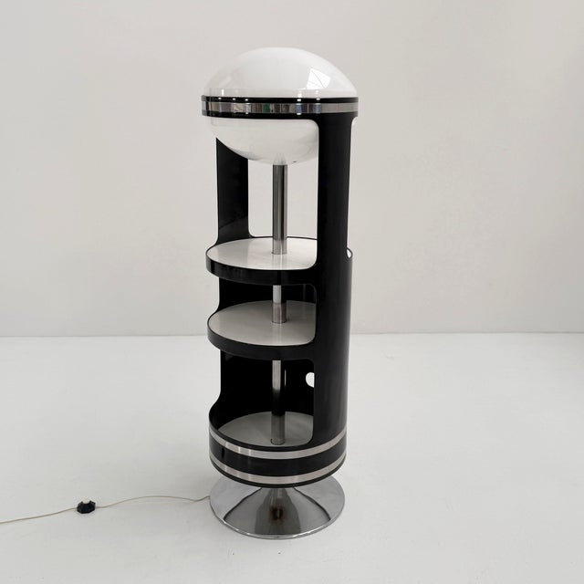 Rotating Bar Cabinet with Lamp, 1960s For Sale - Image 4 of 15