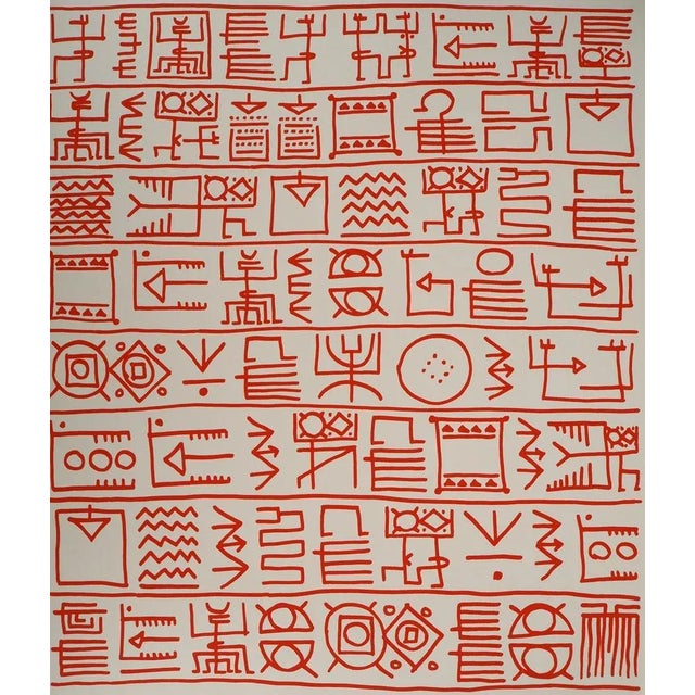 Yona Friedman, Pictograms of Genesis (Orange), Original Signed Screenprint For Sale - Image 4 of 6