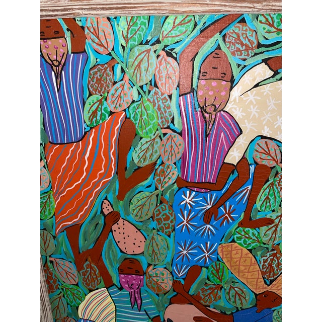 Folk Art W. Stephen 1982 Haitian Painting For Sale - Image 3 of 8