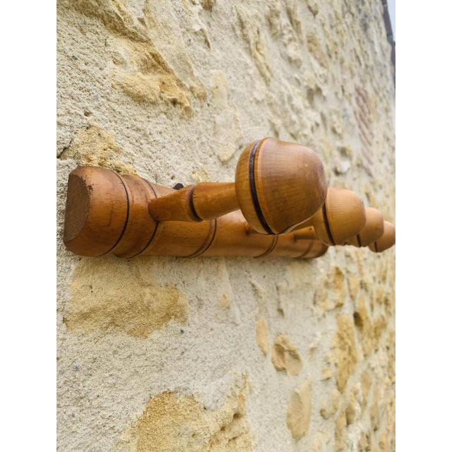 Mid-Century Faux Bamboo Wall Mount Coat Rack, 1950s For Sale - Image 4 of 18