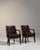 Early 20th Century Empire Red Wood Pair of Club Chairs For Sale - Image 9 of 12