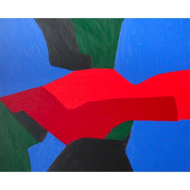 Original abstract painting, titled Mystique, acrylic on cotton canvas stretched over a frame, painted on the sides and...