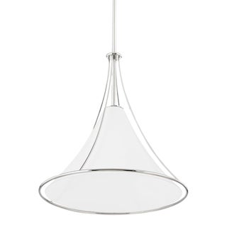 Mitzi Madelyn 1-Light Large Pendant, Polished Nickel For Sale