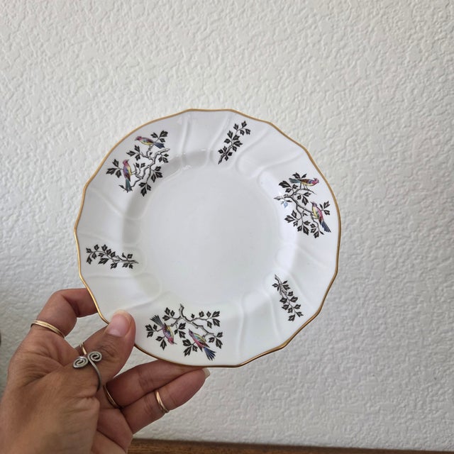 Vintage Spode Copeland English Bird Plates With Gold Trim, Set of 4 For Sale In Phoenix - Image 6 of 7