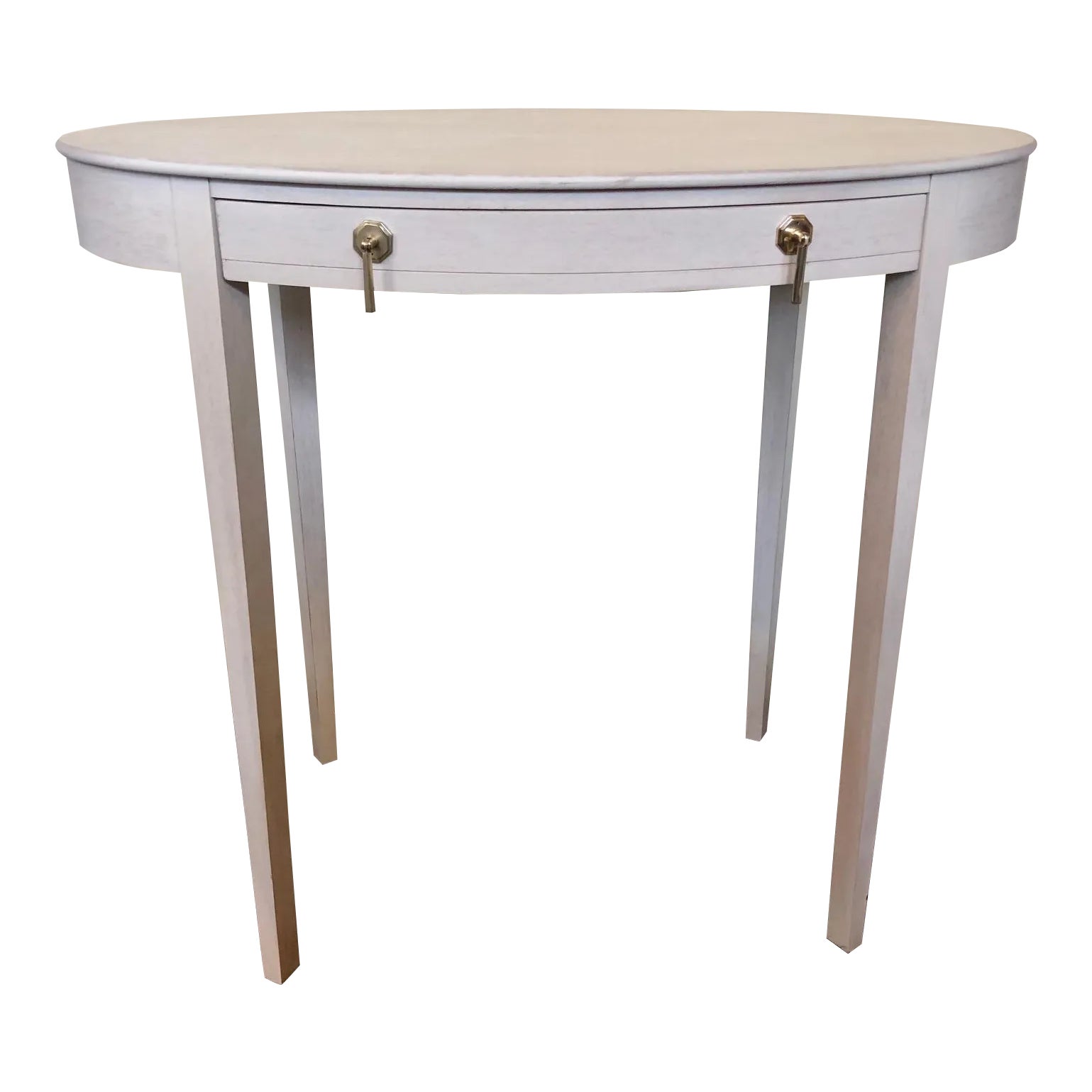 Transitional Farrell Oval Side Table | Chairish