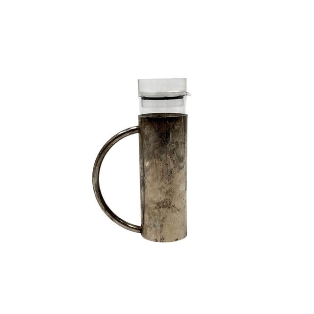 Modern Silver-Plated and Glass Mod. Oilvine Cruet from Lino Sabattini, Italy, 1970s For Sale - Image 10 of 13