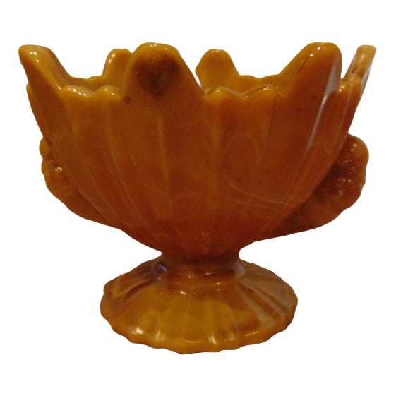 Art Deco Glass Cake Stand from United Glassware STS Abel, 1930s For Sale