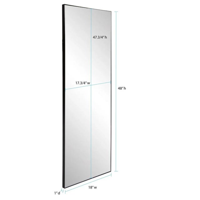 Kenneth Ludwig Chicago Van Buren Brushed Black Dressing Mirror For Sale In Chicago - Image 6 of 7