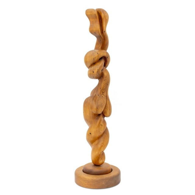 Modern Biomorphic Carved Wood Sculpture For Sale - Image 4 of 9
