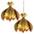 Brutalist Acid Treated Brass Pendant Lamps by Svend Aage for Holm Sorensen, Set of 2 For Sale