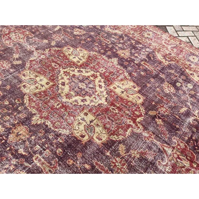 Famous Vintage Oversize OUshak Rug - 95" X 142" For Sale - Image 10 of 13