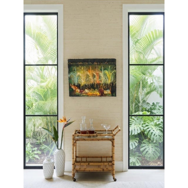 1960s Painting: Nocturnal Fountain Celebration For Sale - Image 12 of 12