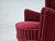1960s Vintage Danish Chair in Cherry-Red Furniture Velour, 1960s For Sale - Image 5 of 18