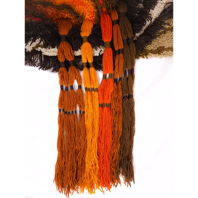 Mid-Century German Wool Wall Tapestry, 1970s For Sale - Image 4 of 6