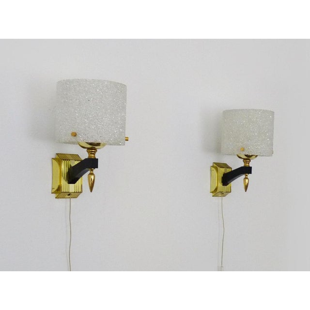 Minimalist Acrylic Glass and Granite Sconces, 1950s, Set of 2 For Sale - Image 3 of 9