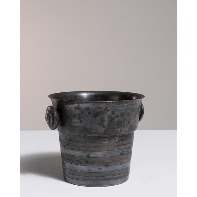 Mid 20th Century France Gray Silver Ice Bucket For Sale - Image 11 of 15