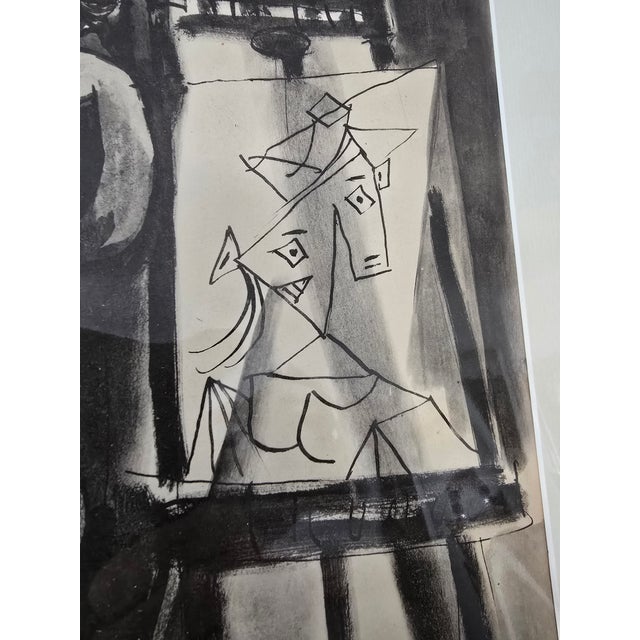 Vintage Mid Century Picasso Style Signed Lithograph For Sale - Image 9 of 13