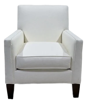 Late 20th Century Lee Industries Faux Silk Cream Lounge Chair