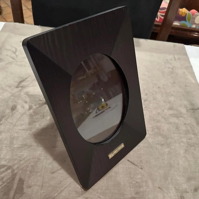 Brown An High Quality 1990s Modern Wood Italian Picture Frame by Borbonese For Sale - Image 8 of 14