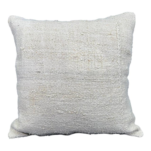 Turkish Hemp Pillow Cushion Natural Beige Cushion Cover 20"x20" For Sale