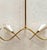 Italian 1950s Brass and White Enamel Pendant Light Chandelier For Sale - Image 4 of 8
