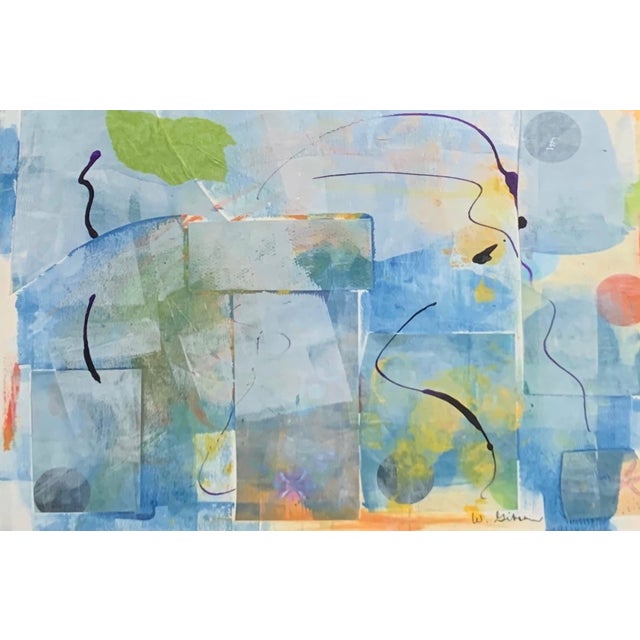 Original Mixed Media Abstract Expressionist Collage Shadow Box Frame