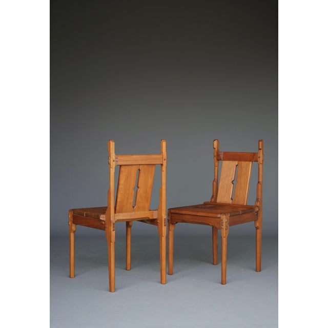 1930s Dutch Traditionalist Amsterdam School Side Chairs by Alexander Kropholler, 1930s, Set of 2 For Sale - Image 5 of 18