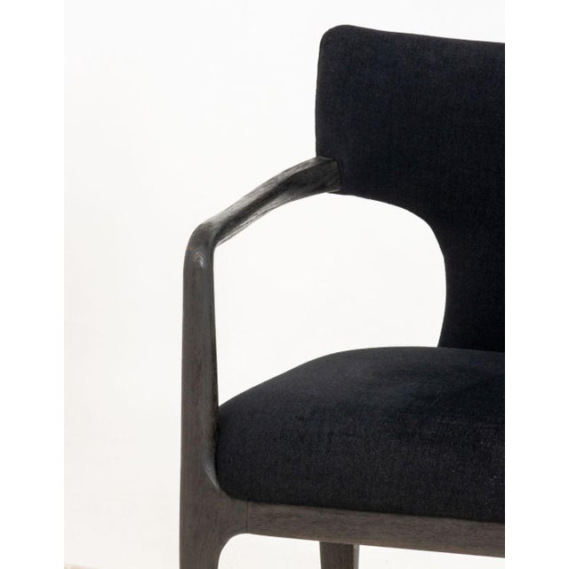 Contemporary Restoration Hardware Black Dining Chairs, 6 For Sale - Image 3 of 13