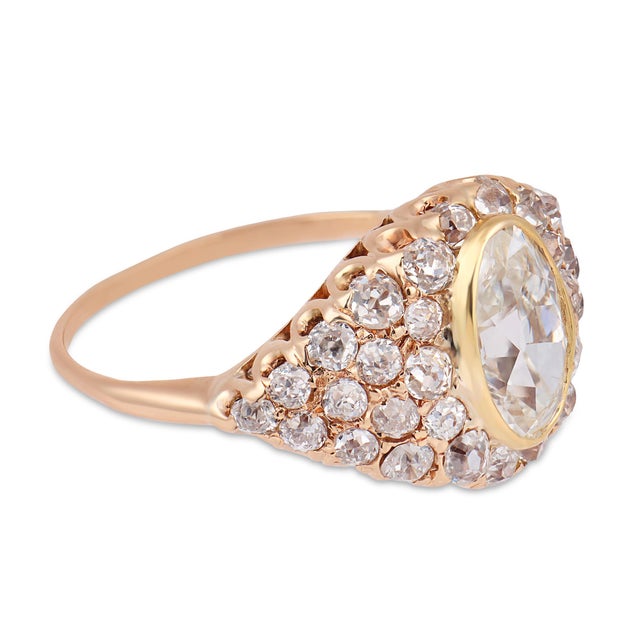 Early 20th Century Early 20th Century Victorian Gia 1.21 Carat Old Mine Cut Diamond 14k Yellow Gold Engagement Ring, Size 4.25 For Sale - Image 5 of 8