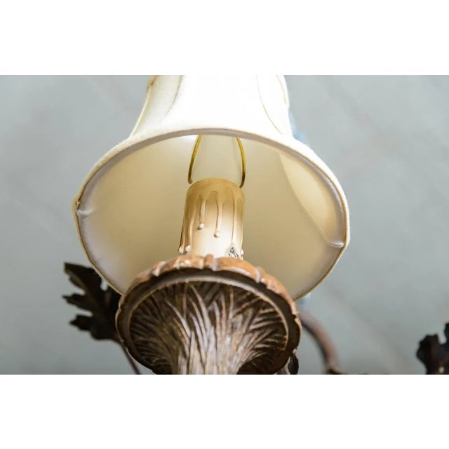 Brown Vintage Basket Look Chandelier For Sale - Image 8 of 8