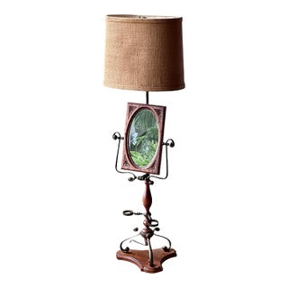 Antique Shaving Lamp With Mirror For Sale