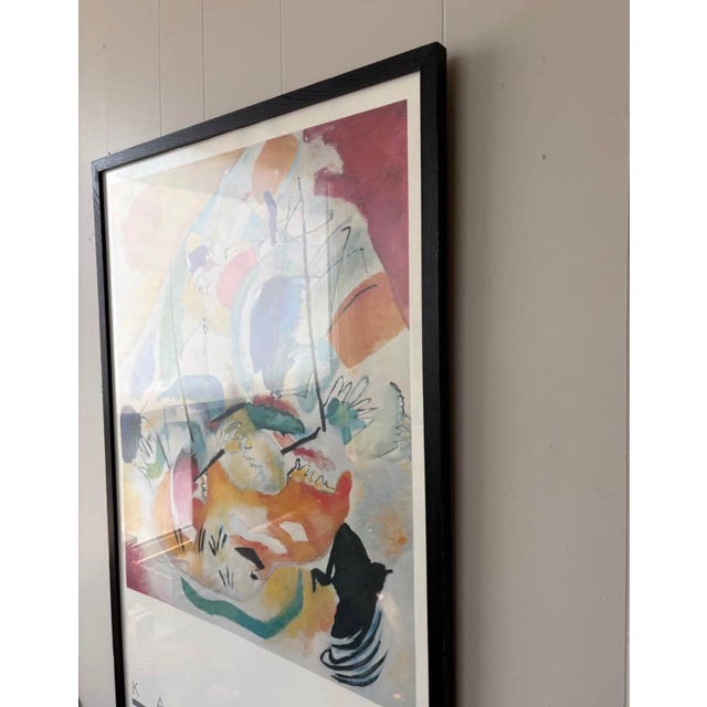 Large Framed Wassily Kandinsky Exhibition Poster Print in Black Frame For Sale - Image 4 of 9