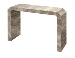 Grounded Console Table, Sand Grey Veneer