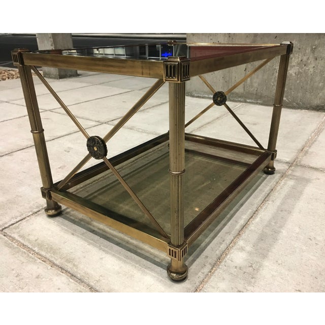 Aged Brass End Table From Mastercraft For Sale - Image 10 of 13