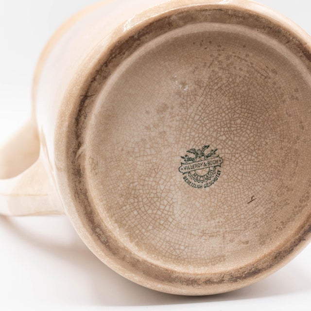 Large Antique Golden Ironstone Pitcher from Villeroy & Boch, 1890s For Sale - Image 10 of 11