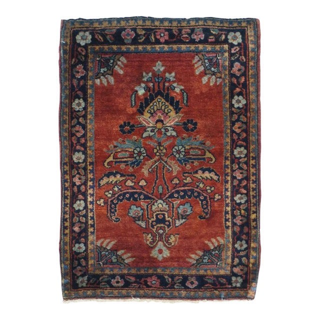 Antique Sarouk Rug 1'9'' x 2'6'' For Sale