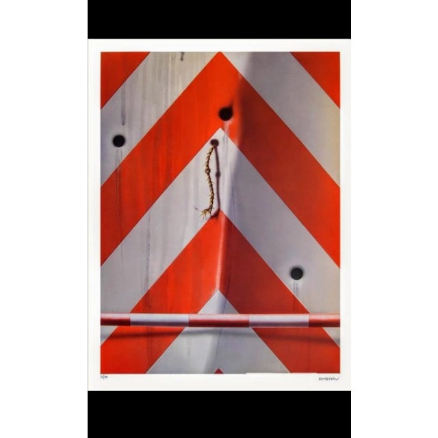 Peter Klasen - Red Traces - Original Hand-Signed Lithograph , 1 of 90 proofs on Arches paper. Certificate of authenticity...