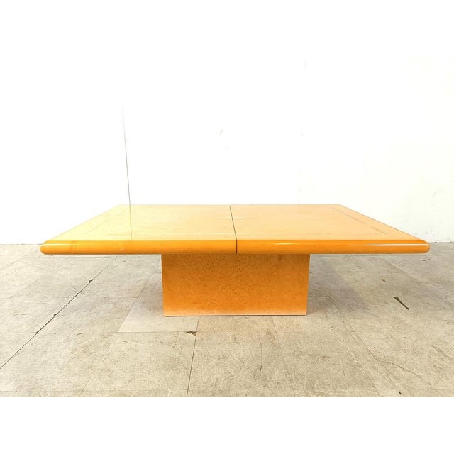 Hollywood Regency Vintage Hidden Bar Coffee Table attributed to Eric Maville, 1970s For Sale - Image 3 of 10