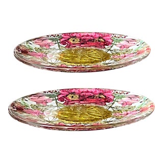Pair of Food Safe Decoupage Plates, 7 In For Sale