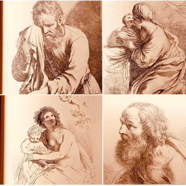 19th Century Antique Folio Books — Italian School of Design, London 1835, 304 Master Engravings After Michelangelo, Complete 2-Volume Set For Sale - Image 5 of 18