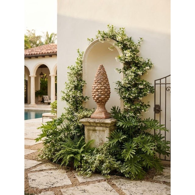 Vintage Tuscan-Style Terracotta Pinecone Finial Statue For Sale - Image 12 of 12