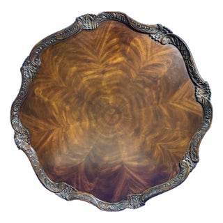 Maitland-Smith 37" Flame Mahogany Pie-Crust Table For Sale