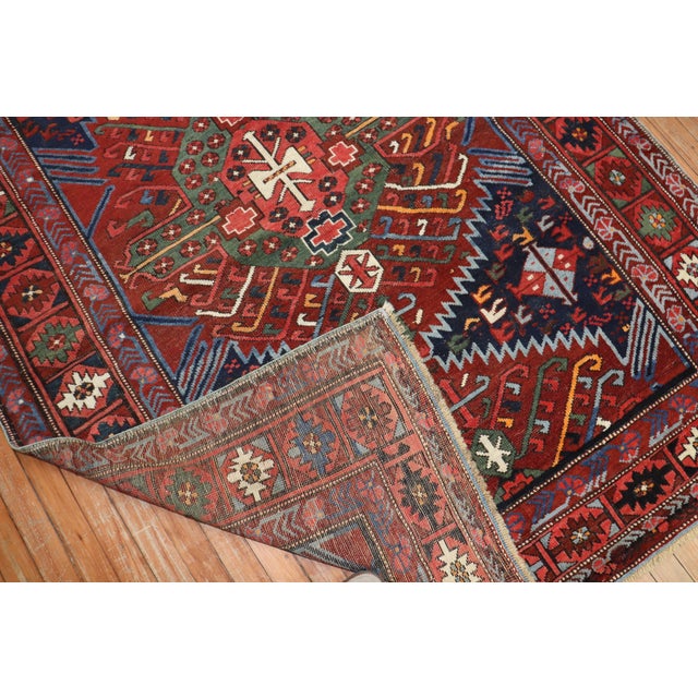 Traditional Antique Zabihi Collection Russian Zeychour Gallery Rug For Sale - Image 3 of 9