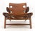 Hunting Chair in Teak Thick Leather Upholstery Lounge Chair MINT For Sale - Image 15 of 18