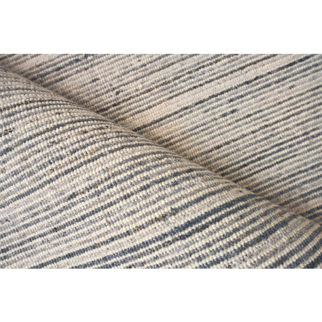 Exquisite Rugs Exquisite Rugs Carmen Handmade PET Yarn Ivory/Blue Rug-9'X12' For Sale - Image 4 of 7