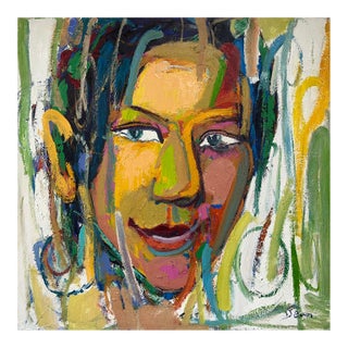 Contemporary Abstract Portrait Original Oil Painting For Sale