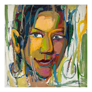 Contemporary Abstract Portrait Original Oil Painting